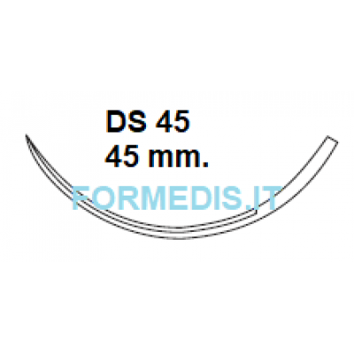 SUTURA IN SETA ago taglio inverso 3/8 cilindrico 45 mm. USP 0 12 pz